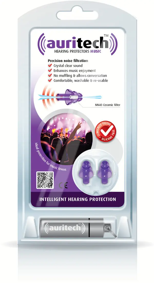 Auritech Music Ear plugs- Intelligent Hearing Protection for music lovers